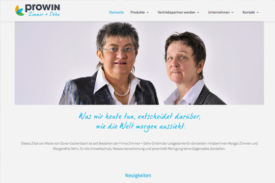 proWIN Zimmer + Dehn Website Relaunch 2017